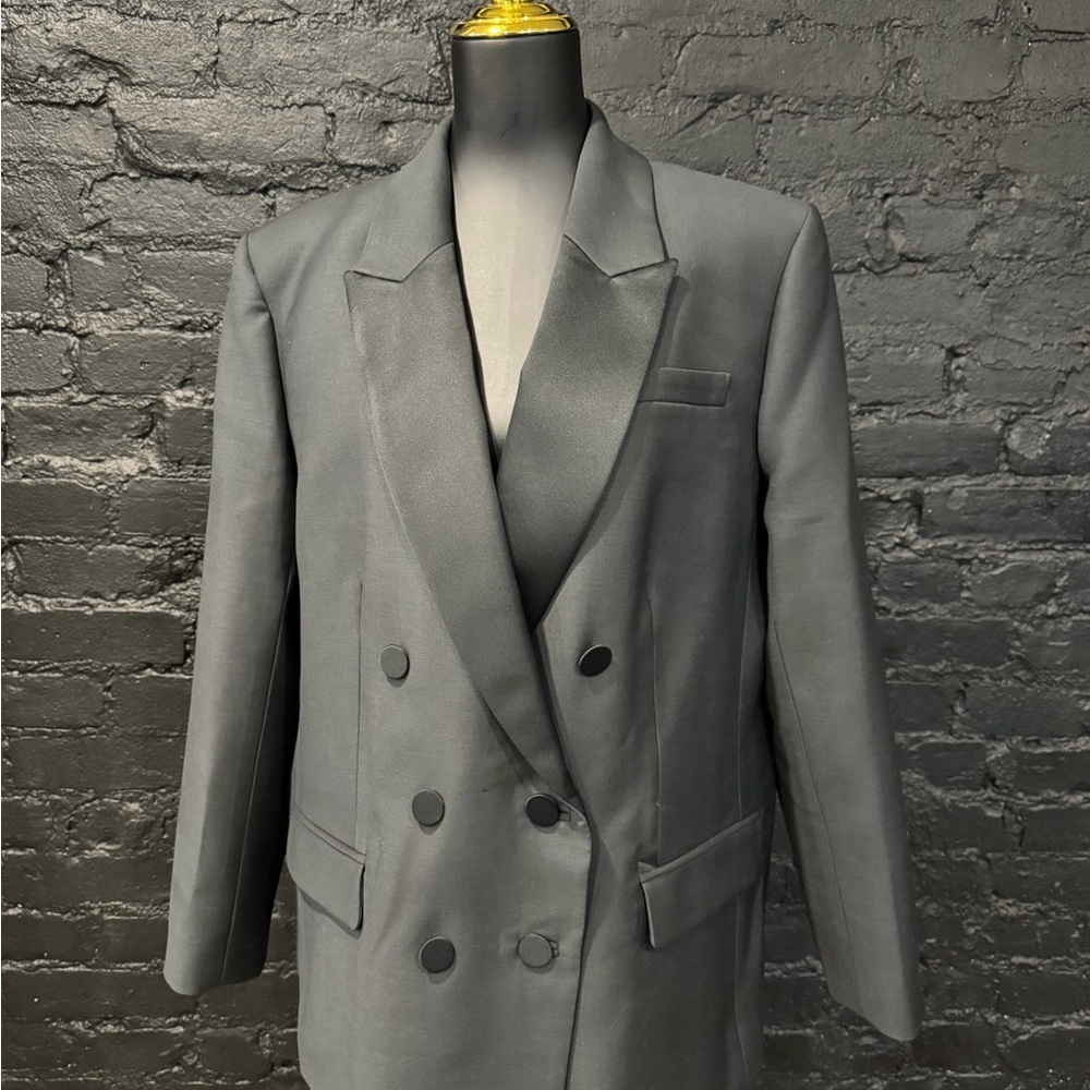 J Crew Double-breasted blazer in Italian tuxedo wool size 16 NWT
